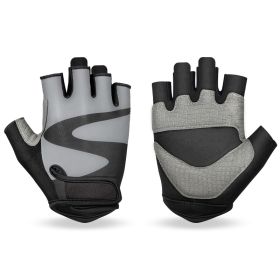 OZERO Men's Cycling Biker Gloves Fingerless Gym gloves Breathable MTB Accesories Motorcycle Sports Gloves Cycling Equipment (Color: GRAY, size: M)