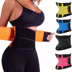 Waist Trainers for Men Women Waist Trimmers Workout Sweat Band Belt for Back Stomach Support (Color: Orange, size: 3XL)