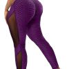 Honeycomb Mesh Contrast Leggings, Sporty Skinny High Waist Lifting Yoga Leggings, Women's Clothing