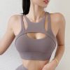 New Sexy Women's Sports Bra Top Women Tight Elastic Gym Sport Yoga Bras Bralette Crop Top Chest Pad Removable 13 Colors