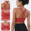 Nylon Top Women Bra Sexy Top Woman Breathable Underwear Women Fitness Yoga Sports Bra For Women Gym 22 Colors