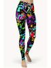 Throwing Print Butt-Lifting Sexy Yoga Pants, High Waist Slim Fit Mid-Stretch Fitness Workout Pants, Women's Activewear